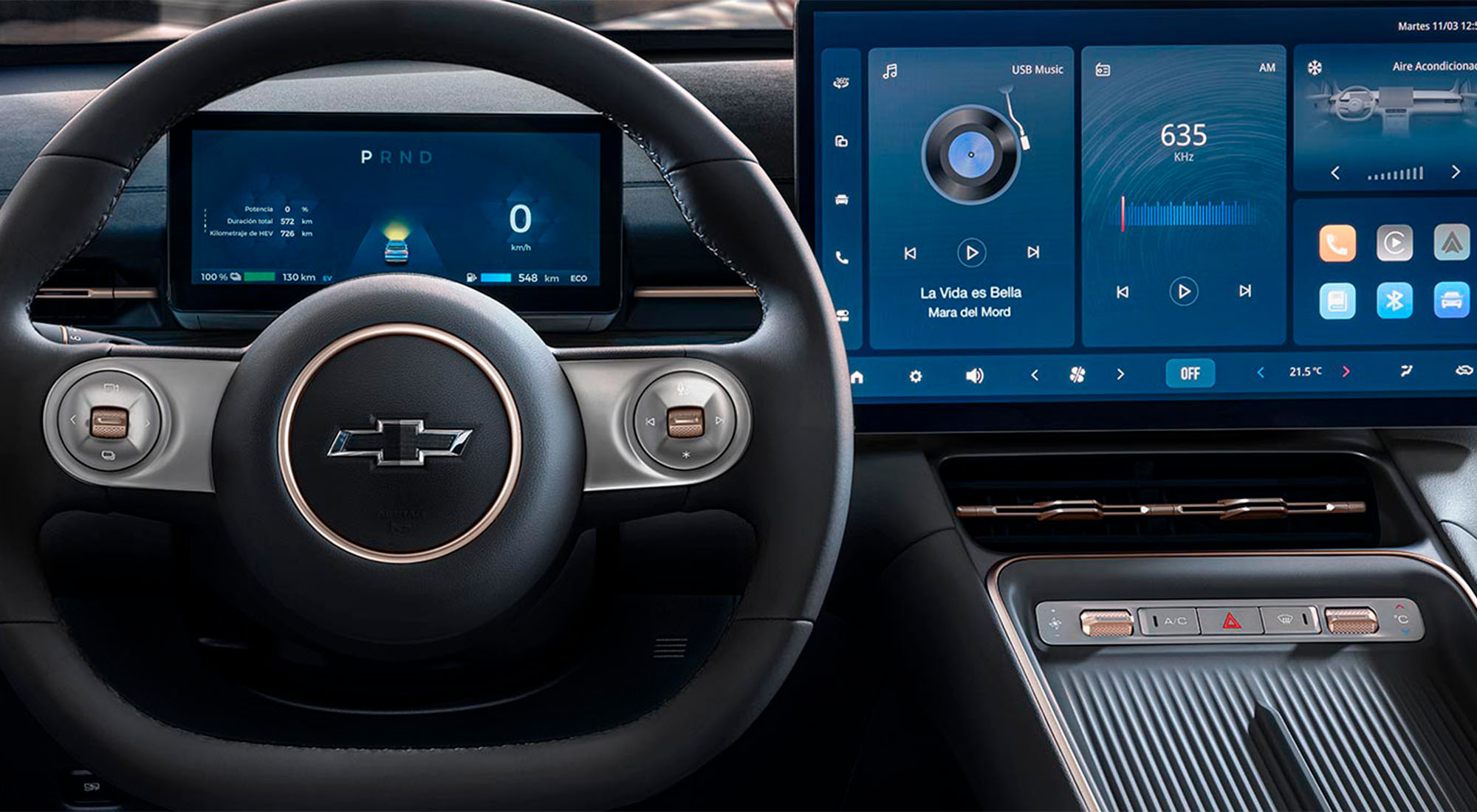 Captiva Híbrida Negro, tapicería en ecocuero